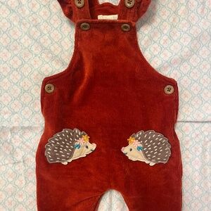 0-3 Month - Jojo Corduroy Dungeree (cute hedgehogs!)